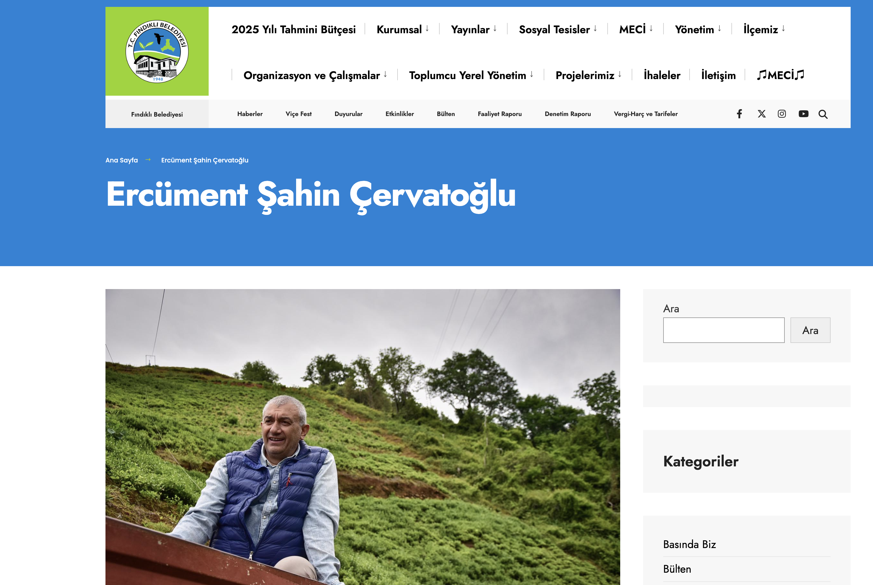 Fındıklı Belediyesi Kurumsal Web Sitesi görsel 1